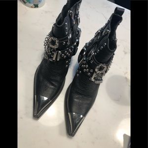 Jeffrey Campbell boot with silver chains